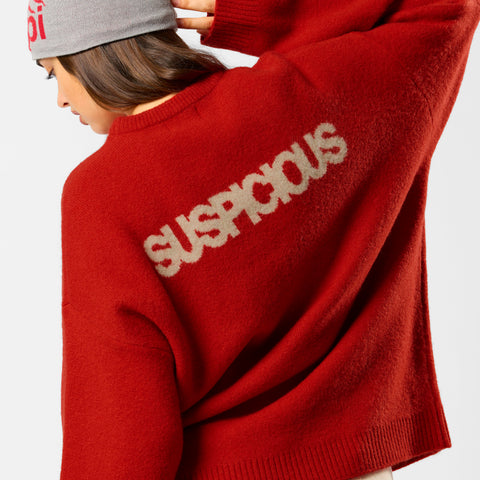 Polkaline / Suspicious Knitted Sweat - Red