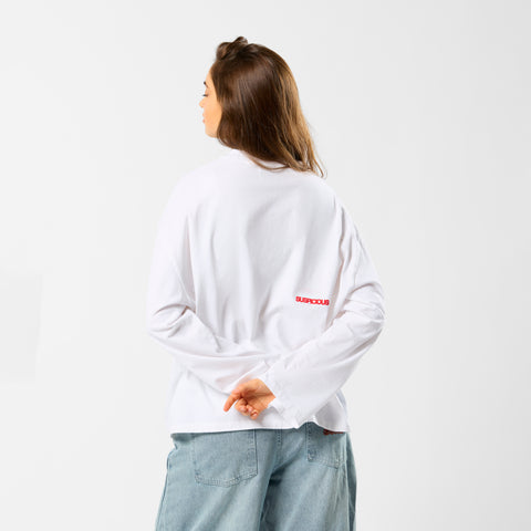 Polkaline / Suspicious Longsleeve - White