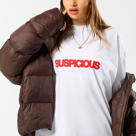 Polkaline / Suspicious Longsleeve - White