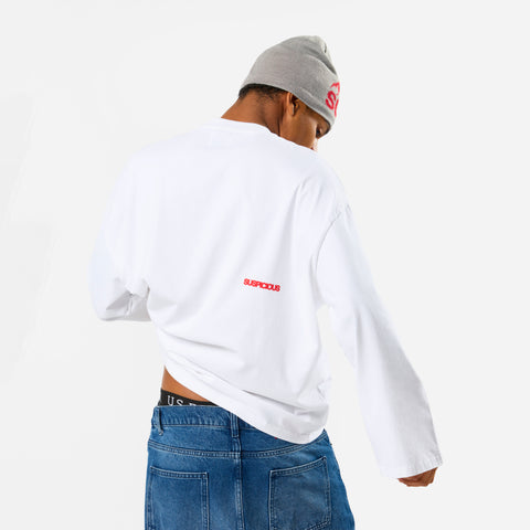 Polkaline / Suspicious Longsleeve - White