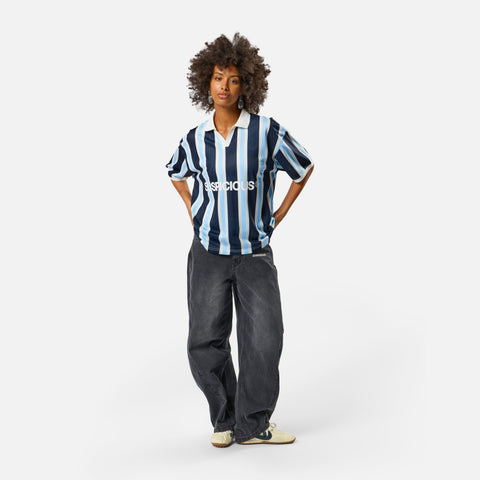 Spring 1 / Suspicious Mesh Football Top - Nightfall & Celestial Blue