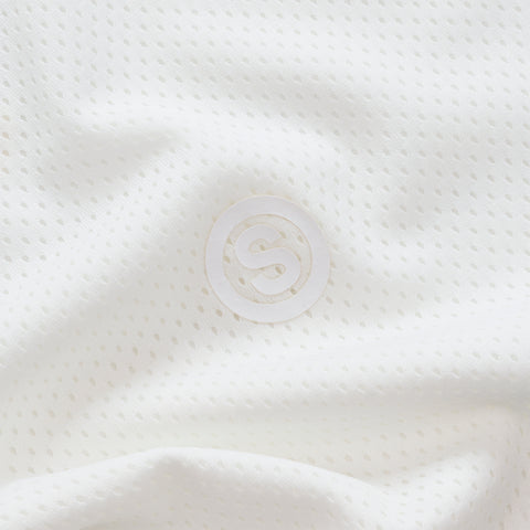 Spring 1 / Suspicious Mesh Football Top - White