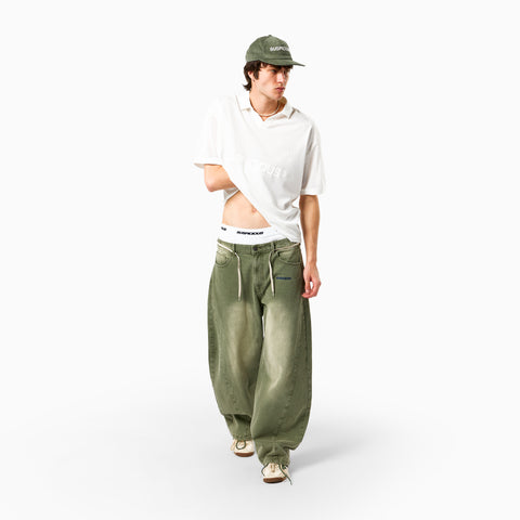 Spring 1 / Suspicious Mesh Football Top - White