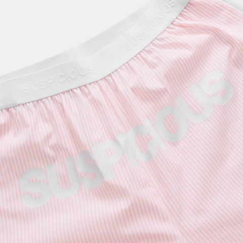 Spring 1 / Suspicious Striped Cotton Pants - Pink