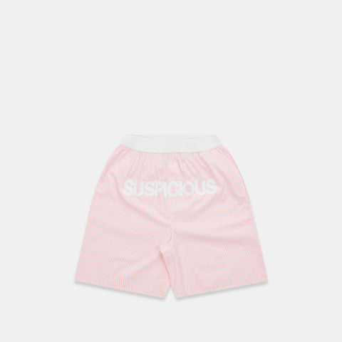 Spring 1 / Suspicious Striped Cotton Shorts - Pink