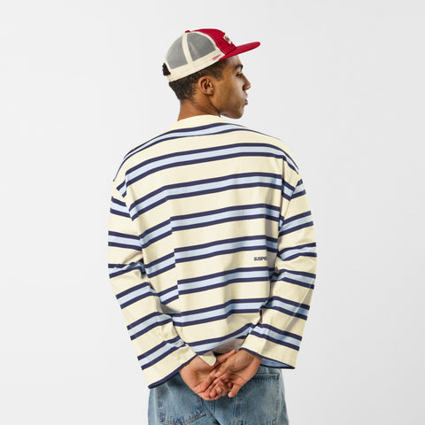 Spring 1 / Suspicious Striped Longsleeve - Natural & Blue