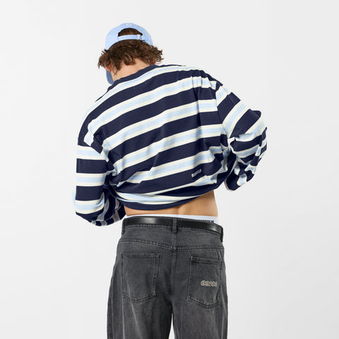 Spring 1 / Suspicious Striped Longsleeve - Nightfall & Celestial Blue