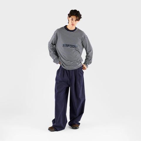 Winter 2 / Suspicious Striped Longsleeve - Nightfall & Egret