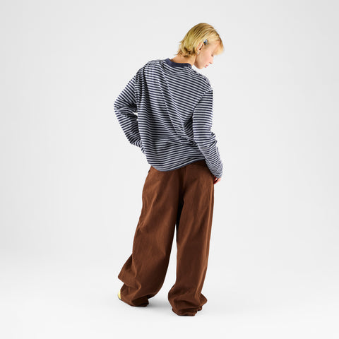 Winter 2 / Suspicious Striped Longsleeve - Nightfall & Heather Grey