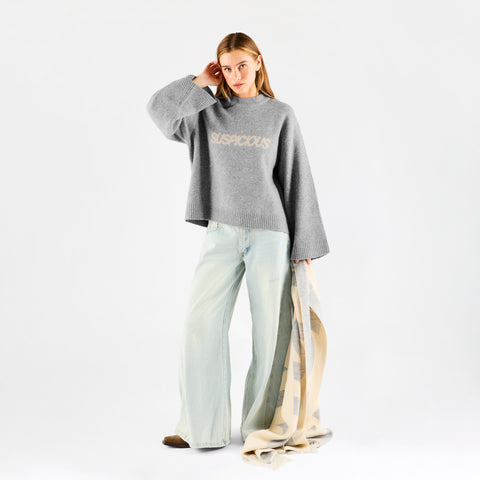 Fall 2 / Suspicious W Sleeve Knit - Heather Grey