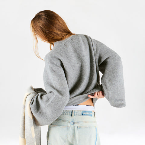 Fall 2 / Suspicious W Sleeve Knit - Heather Grey