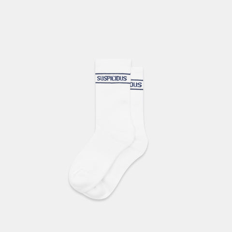 Winter1 / Striped Socks - White & Blue