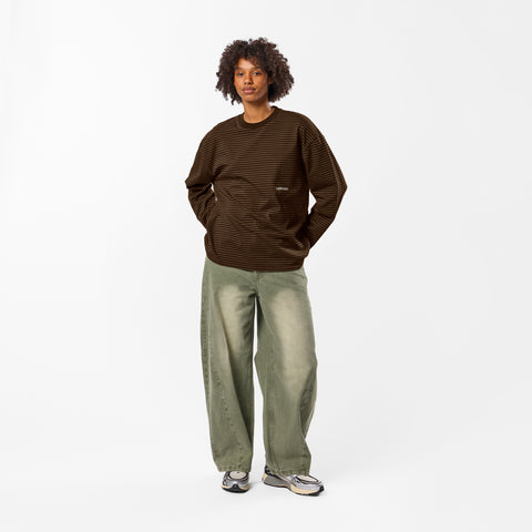 PL / The Essentials Striped Longsleeve - Espresso