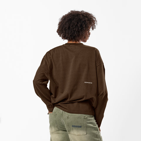 PL / The Essentials Striped Longsleeve - Espresso