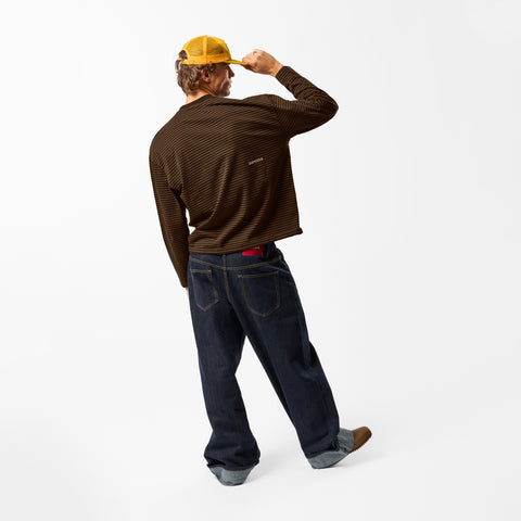 PL / The Essentials Striped Longsleeve - Espresso