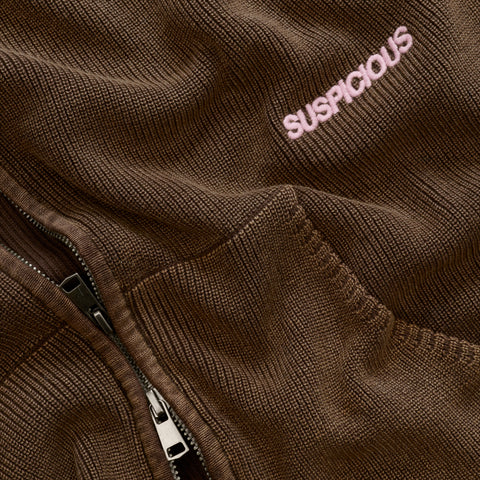 EoS / The Essentials Washed Zipped Knit - Brown