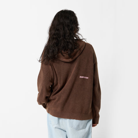 EoS / The Essentials Washed Zipped Knit - Brown