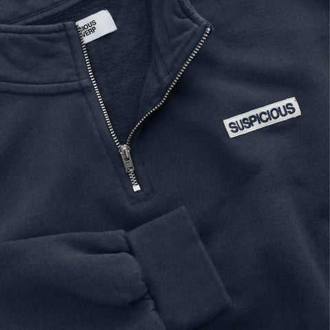 The Label Half-Zip Crewneck - Nightfall