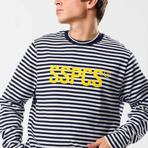 The SSPCS Striped Longsleeve - Coastal Blue