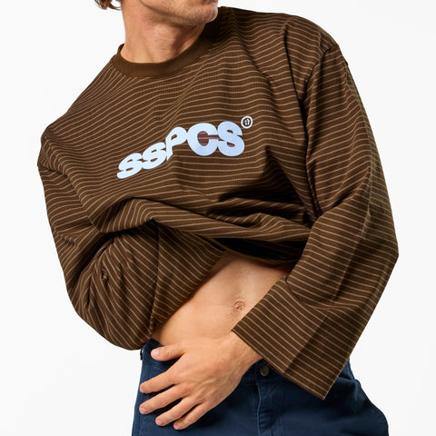 PL / The SSPCS Striped Longsleeve - Espresso Blue