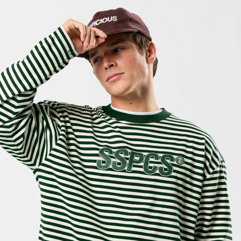 The SSPCS Striped Longsleeve - Forest Green