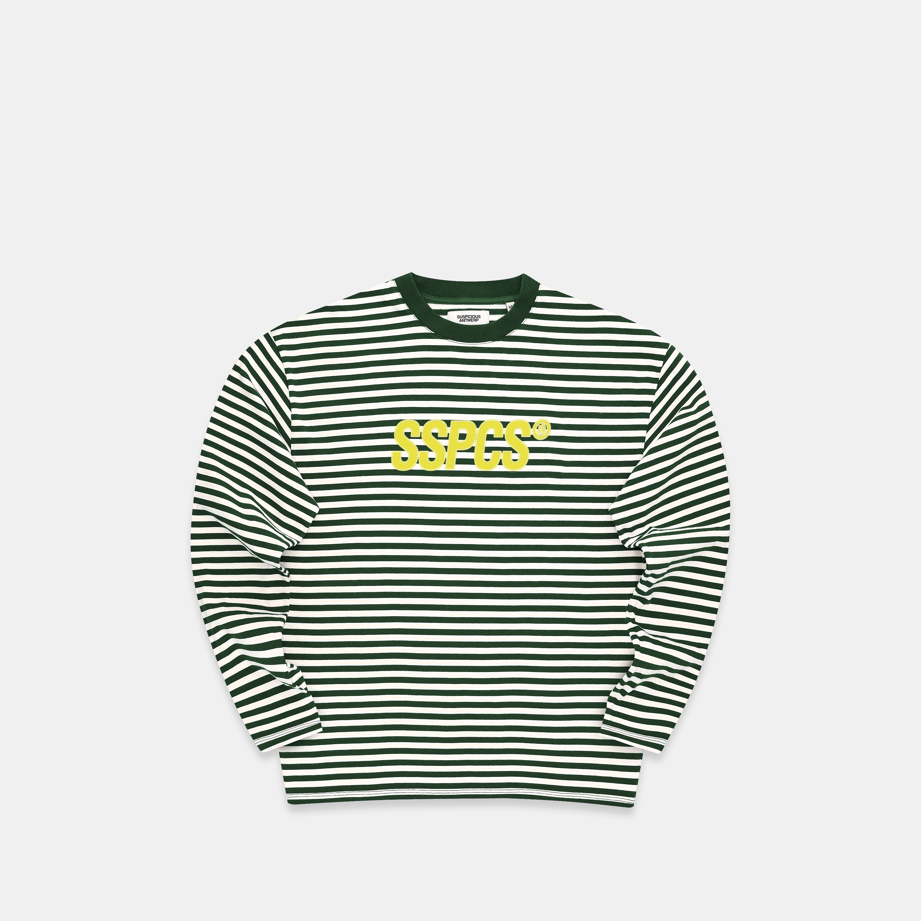 The SSPCS Striped Longsleeve - Green Yellow – Suspicious Antwerp