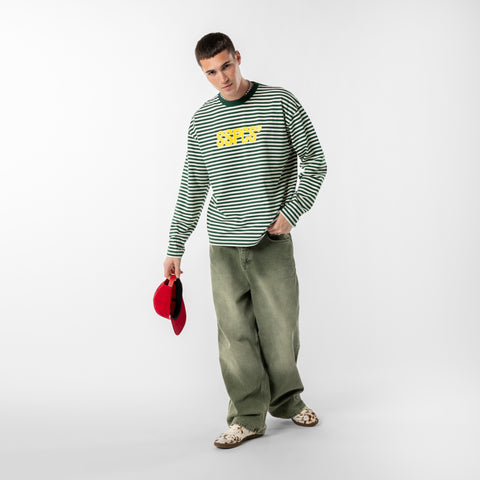 The SSPCS Striped Longsleeve - Green Yellow