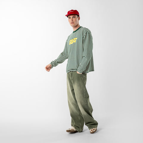 The SSPCS Striped Longsleeve - Green Yellow