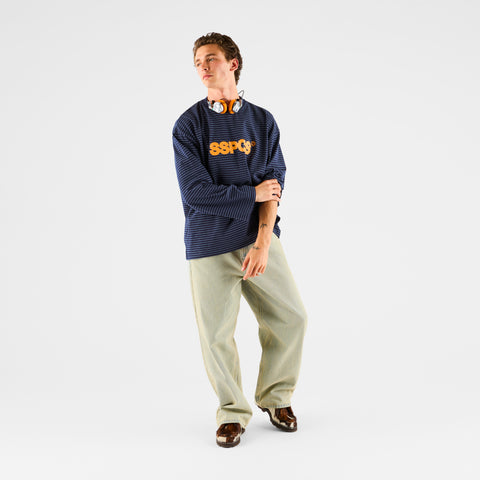 PL / The SSPCS Striped Longsleeve - Nightfall Orange