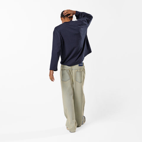 PL / The SSPCS Striped Longsleeve - Nightfall Orange