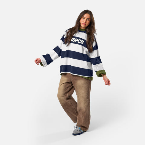 Spring 1 / The SSPCS Striped Longsleeve - Nightfall & White