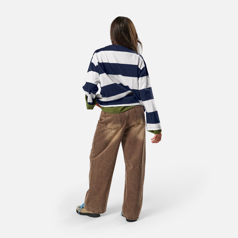 Spring 1 / The SSPCS Striped Longsleeve - Nightfall & White