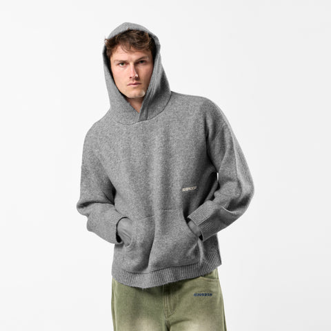Fall / The SUS Knitted Hoodie - Heather Grey