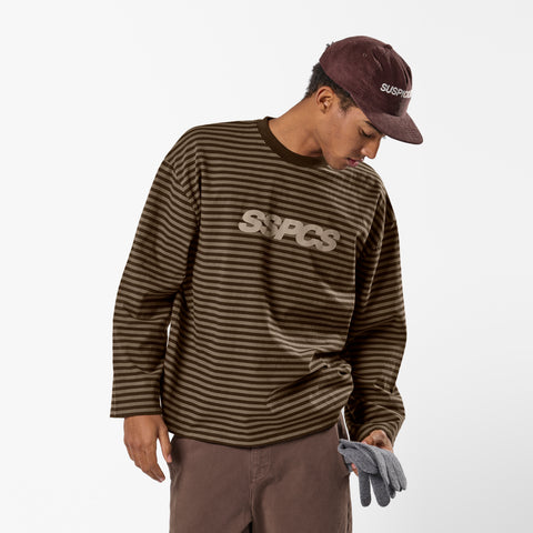 PL / The Slanted SSPCS Striped Longsleeve - Espresso Tone