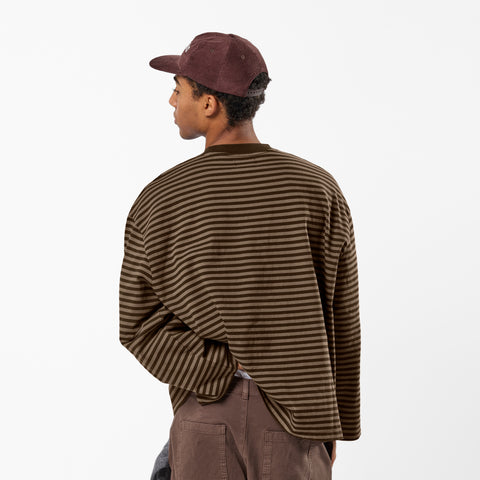 PL / The Slanted SSPCS Striped Longsleeve - Espresso Tone
