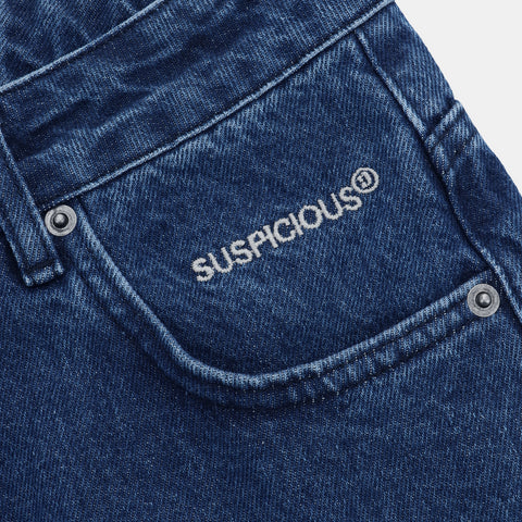 Wide Leg Denim - Dark Blue