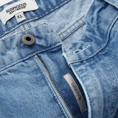 Wide Leg Denim - Mediterranean Blue