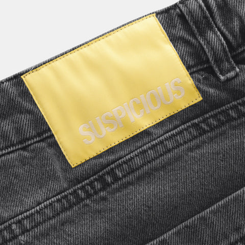 Pre Spring Drop / Wide Leg Denim - Black & Yellow