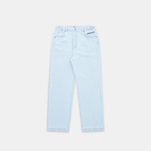 Pre Spring Drop / Wide Leg Denim - Bleached & Blue