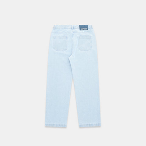 Pre Spring Drop / Wide Leg Denim - Bleached & Blue