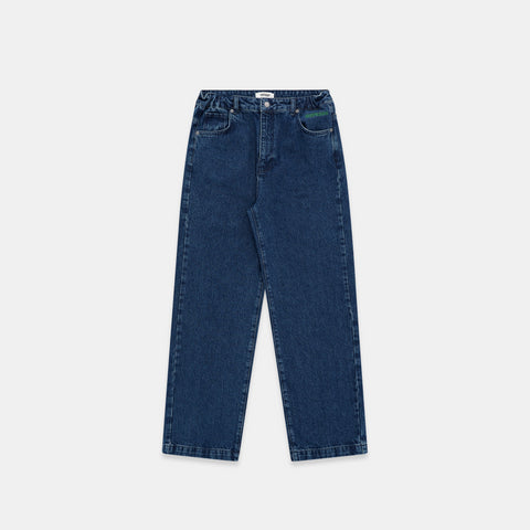 Pre Spring Drop / Wide Leg Denim - Dark Blue & Green