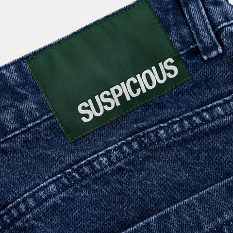 Pre Spring Drop / Wide Leg Denim - Dark Blue & Green