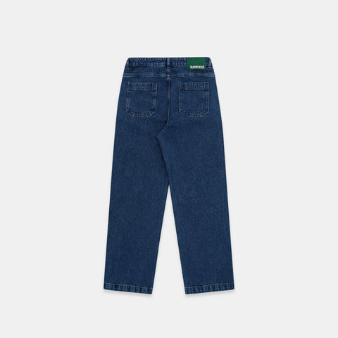 Pre Spring Drop / Wide Leg Denim - Dark Blue & Green