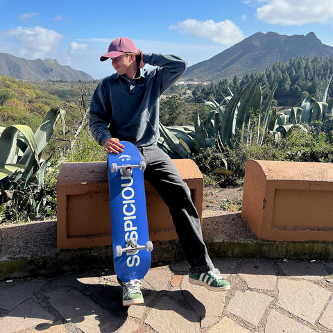 The Suspicious Skateboard - Blue