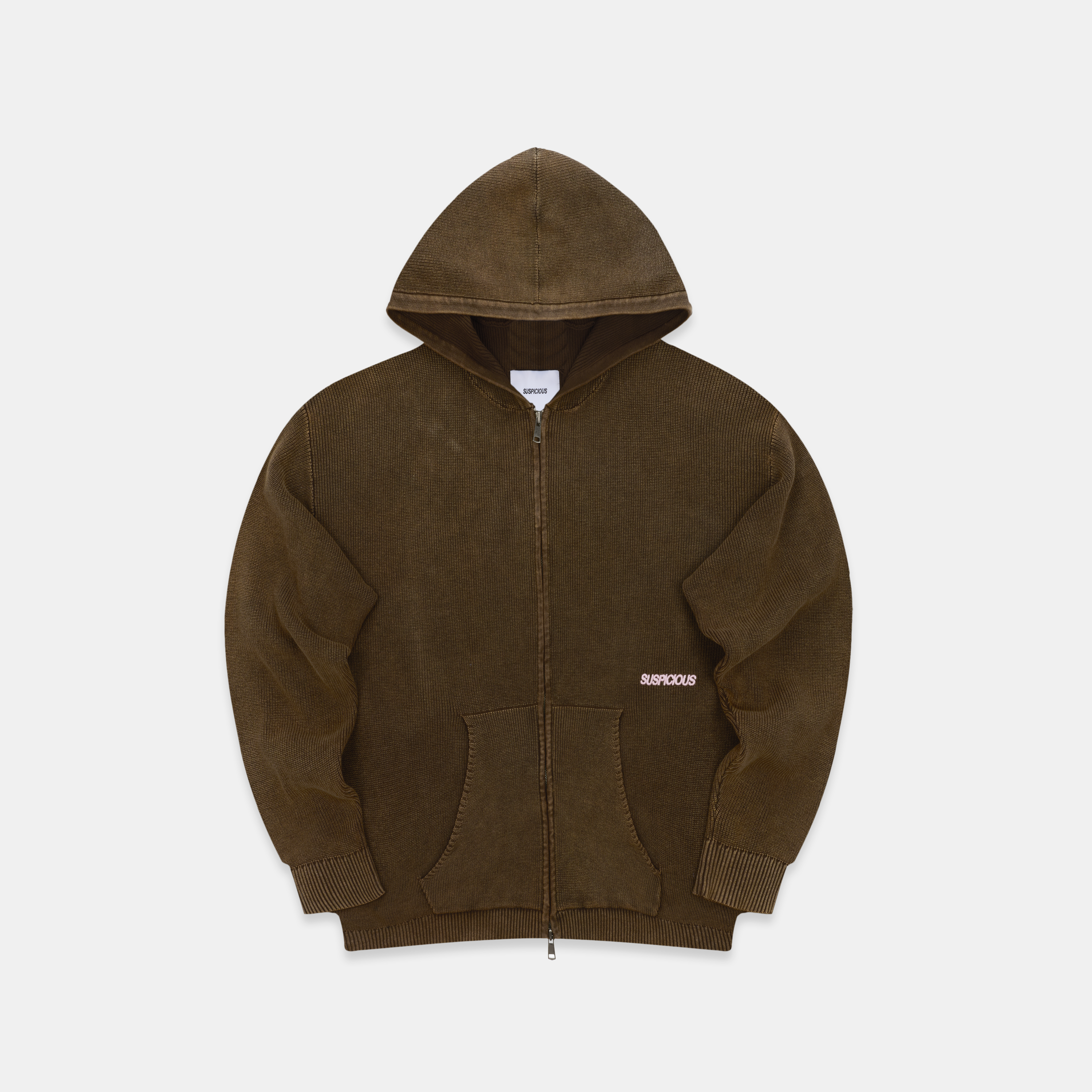 The Essentials Washed Zipped Knit - Brown – Suspicious Antwerp The Essentials Washed Zipped Knit - Brown – Suspicious Antwerp