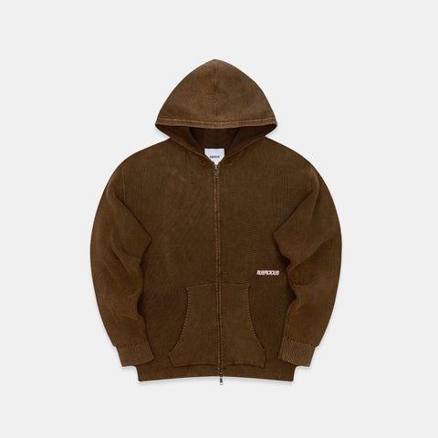 EoS / The Essentials Washed Zipped Knit - Brown