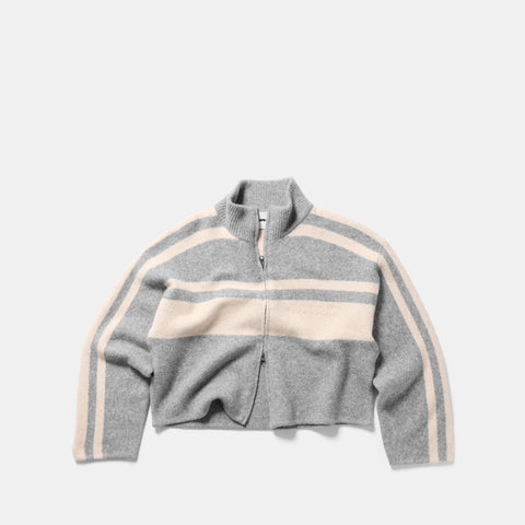 Women Drop / Val W Loose Knit Zip Up - Heather