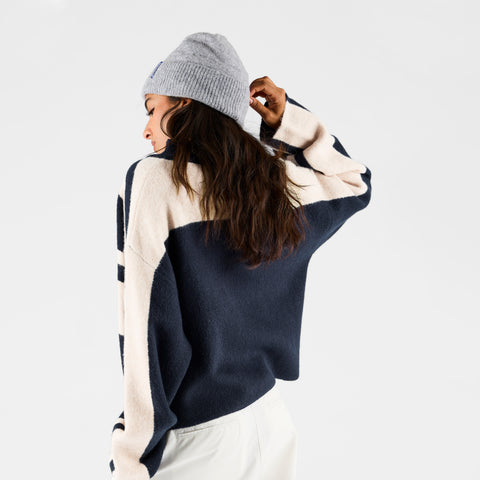 Women Drop / Val W Loose Knit Zip Up - Nightfall