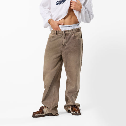 Winter4 / Vertified Baggy Jeans - Washed Brown
