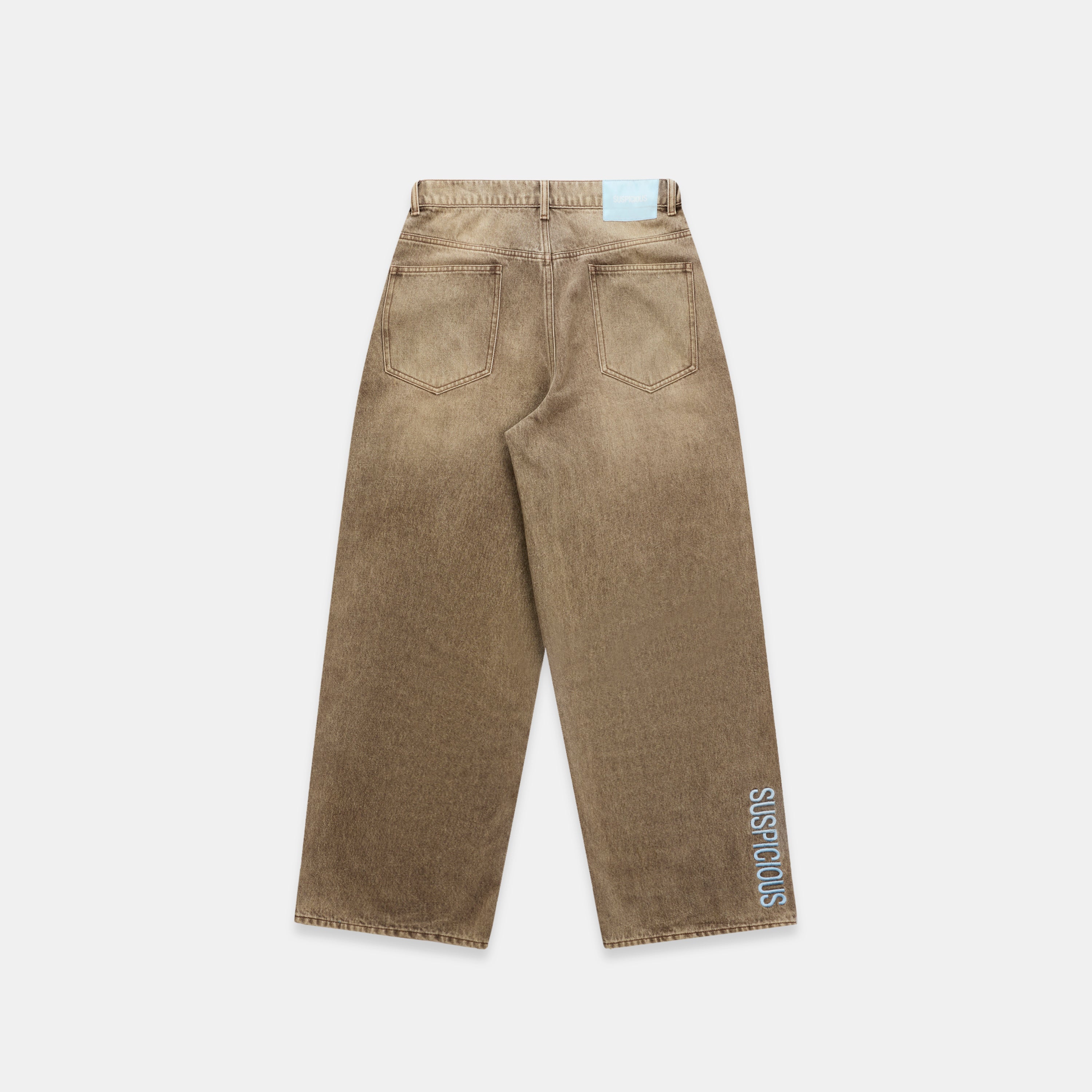Vertified Baggy Jeans - Washed Brown – Suspicious Antwerp